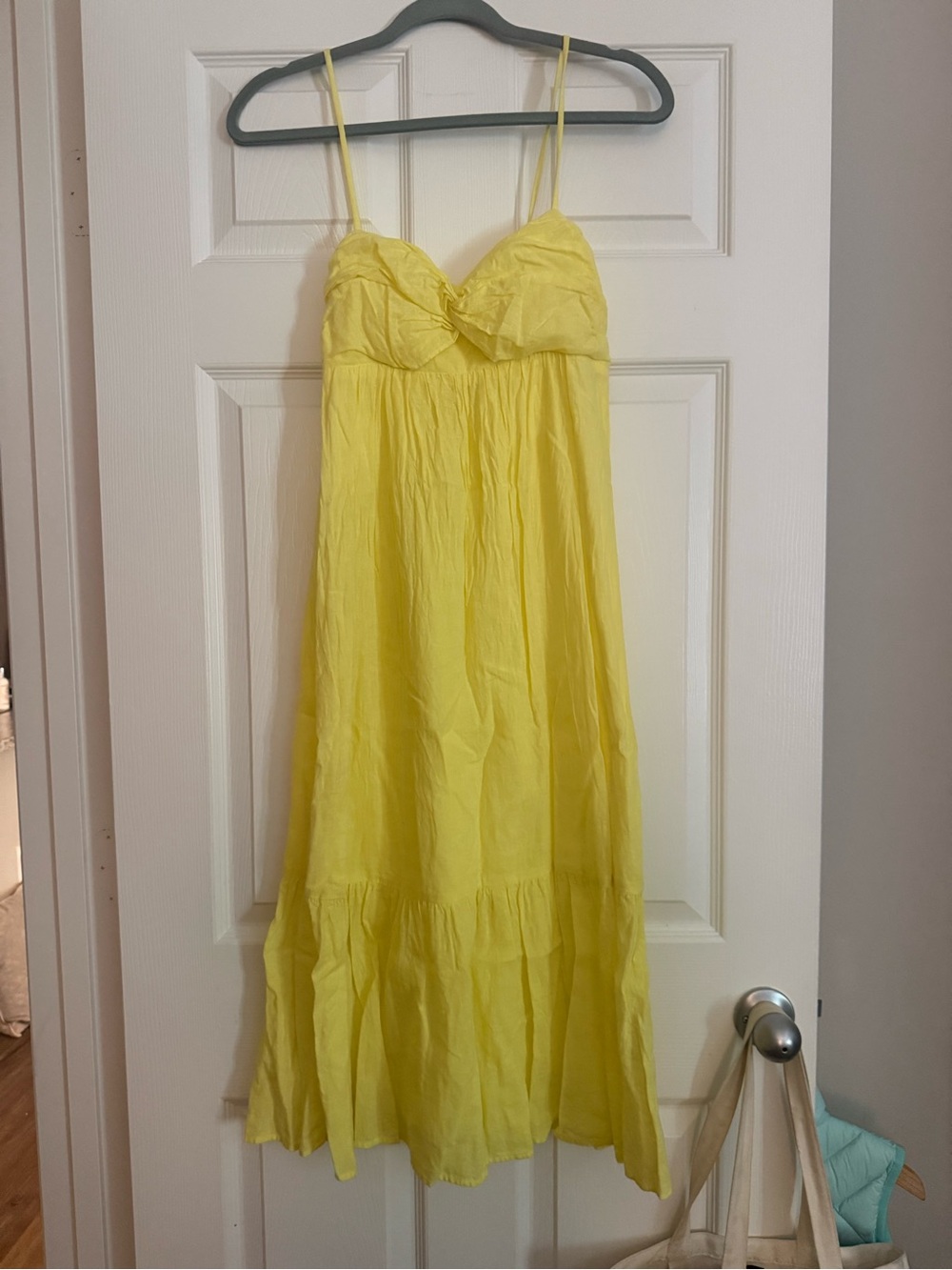 Banana Republic Bright Yellow Spaghetti Strap Dress